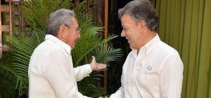 Juan Manuel Santos + Raul Castro