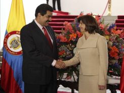 CANCILLER VENEZOLANO NICOLAS MADURO LLEGA A COLOMBIA