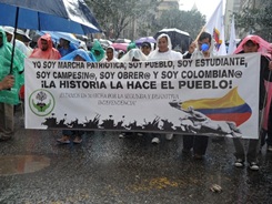 Supporters of Colombia's new leftist pol
