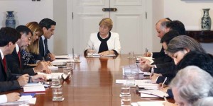 Reunion para la reconstruccion del norte en el Palacio de La Moneda