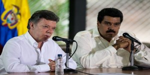 REUNIÓN DE MADURO Y SANTOS EN PUERTO AYACUCHO