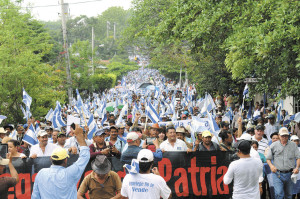 Marcha contra el canal en Juigalpa