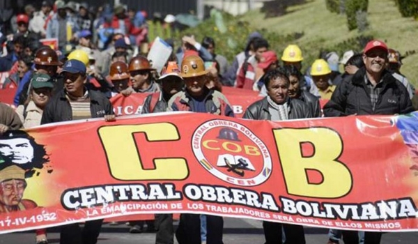 La Central Obrera Boliviana advierte que retirará apoyo a Evo si no