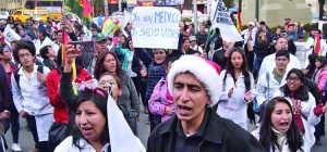 médicos + protesta + navidad + bolivia