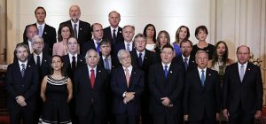 sebastián piñera + gabinete + chile