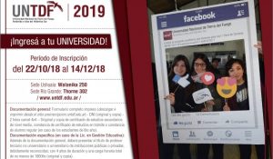 UNTDF inscripción 2019