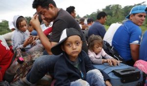 niños caravana migrante