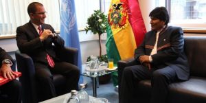 Jorge Arreaza Evo Morales Venezuela Bolivia