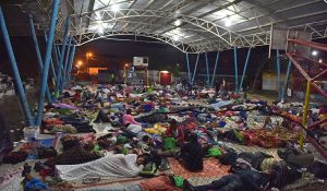 Campamento hondureños - Foto Eduardo Miranda