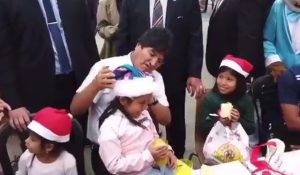 evo morales navidad