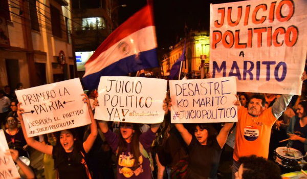 Paraguay I Jornada de protestas contra la corrupción a casi dos años de  gobierno de Abdo - NODAL